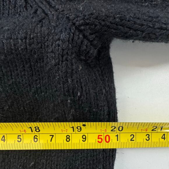 Croft Barrow Cardigan Birds Cardigan Zipper Black Holiday Winter Size Medium - Picture 6 of 8